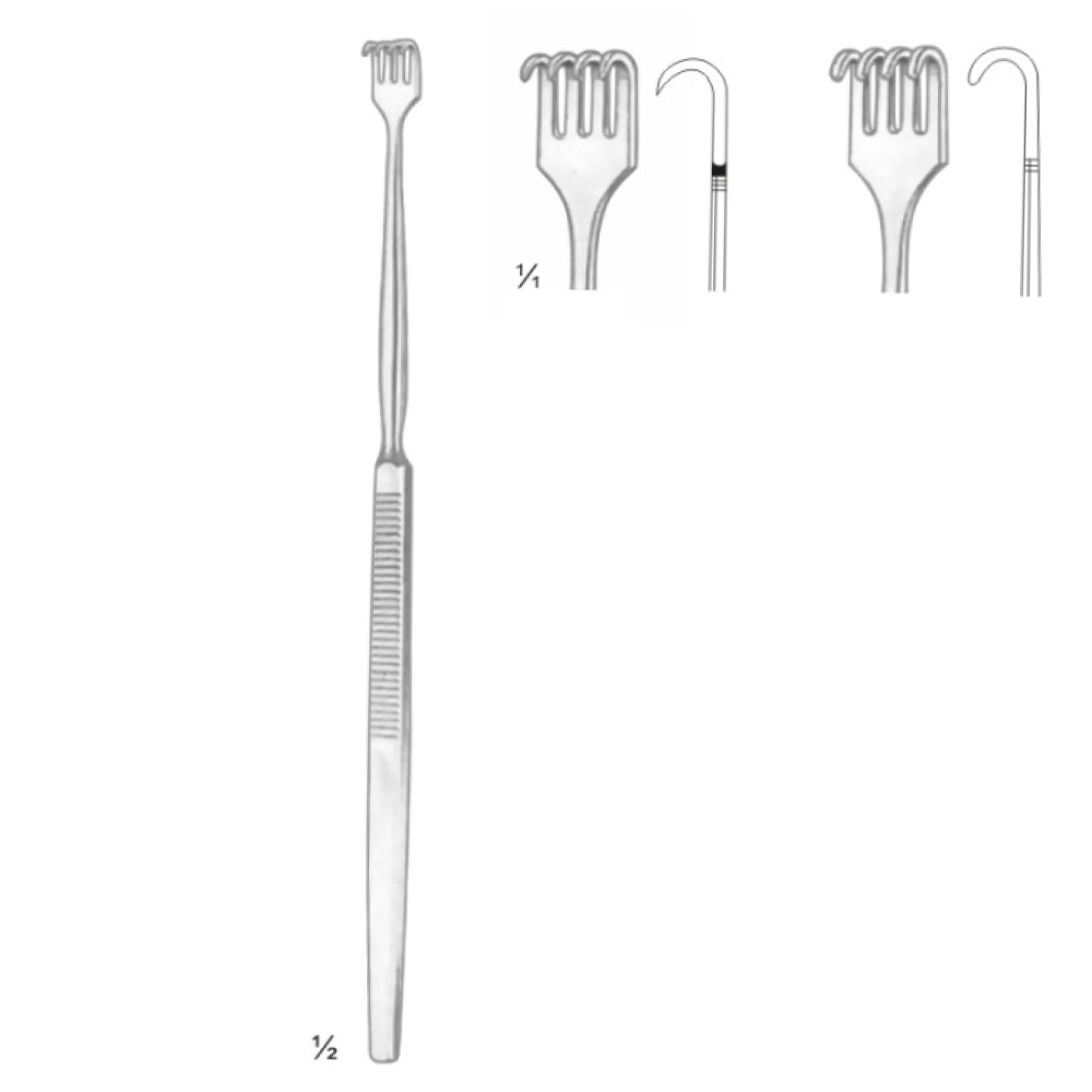 RETRACTOR 4 PRONG SHARP ART# (02-01027 - 02-01028)