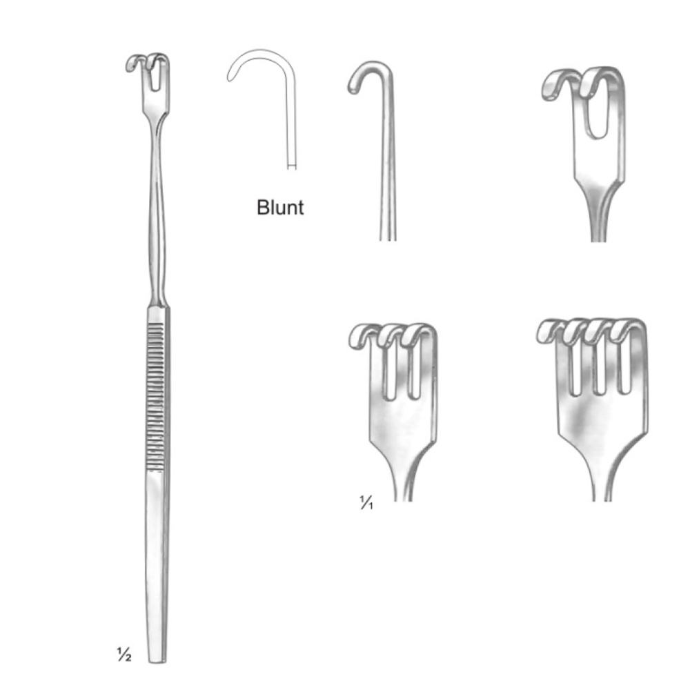 RETRACTOR 1 PRONG BLUNT ART# (02-01015 - 02-01020)