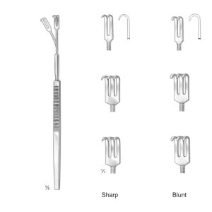 RETRACTOR 2 PRONG SHARP ART# (02-01021 - 02-01026)