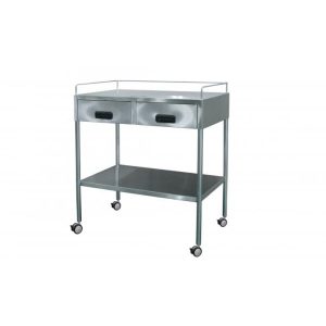 DRESSING TROLLEY STAINLESS STEEL C/W 2 DRAWERS Model: FS 129-B