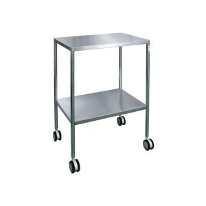 STAINLESS STEEL INSTRUMENT TROLLEY WITHOUT GUARDRAILS – FLAT TOP FS 124-B